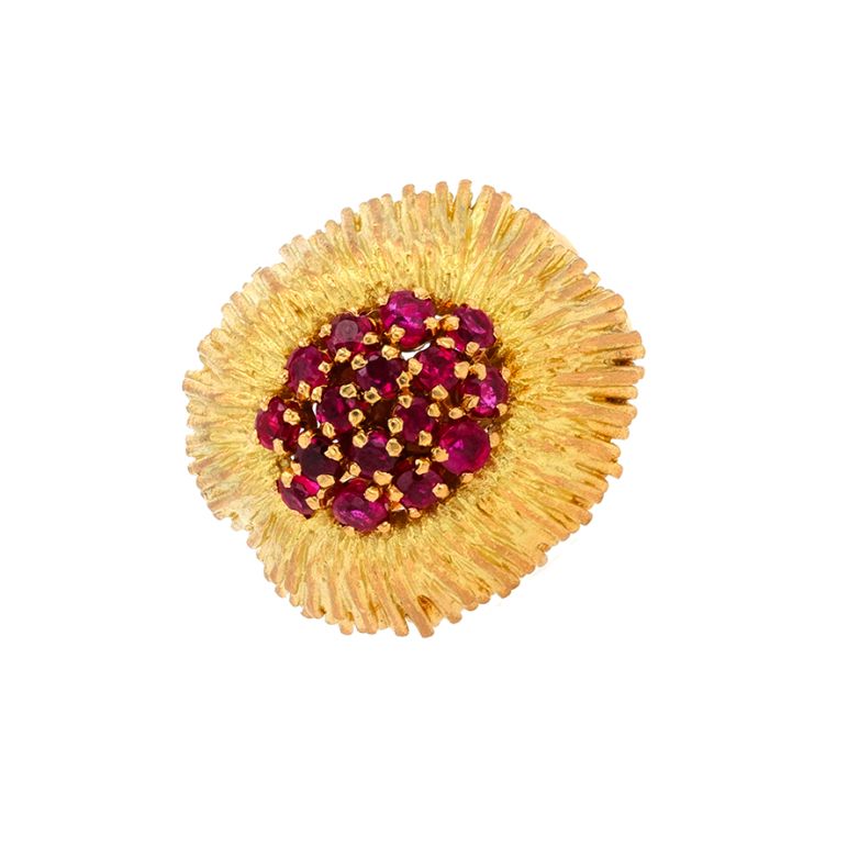 Bague vintage rubis 0.64 carat or jaune 9.20g Comme neuf -  reconditionné disponible sur Gemme Les Bijoux